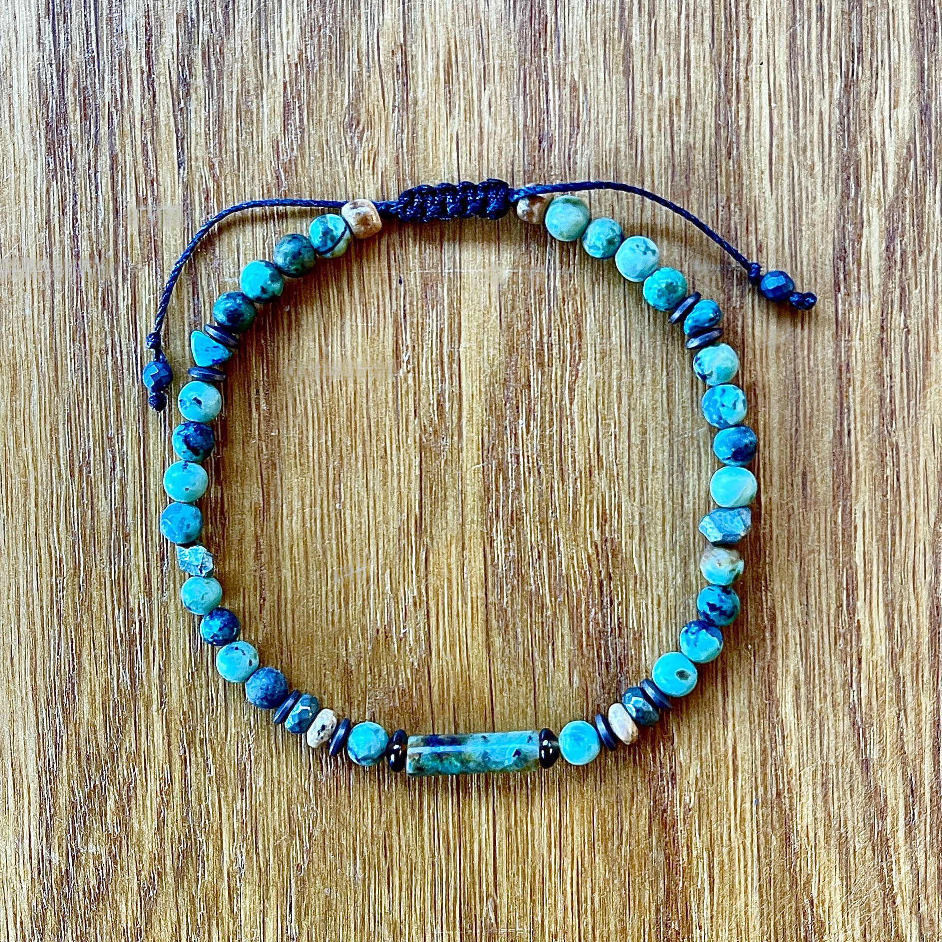 Bracelet Homme turquoise mat pyrite